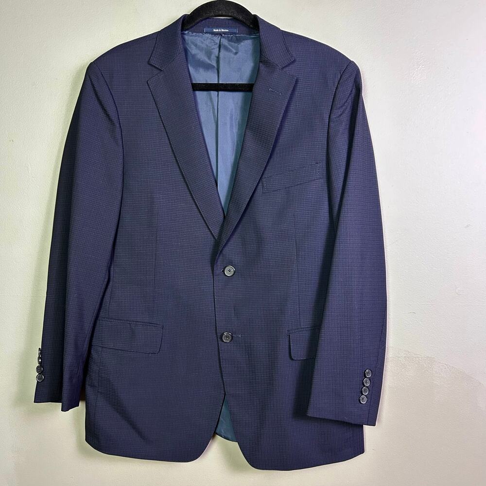 Z Zegna men's blazer 42 navy blue textured "City" fit